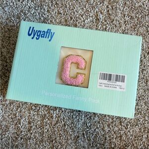 C Initial Personalized Fanny Pack in Cream